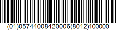 (01)05744008420006(8012)100000